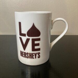 Hershey's Chocolate Fitz and Floyd White "Love Hershey's" 12oz Ceramic Mug